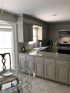 the kitchen is clean and ready for us to use in its new owner's home