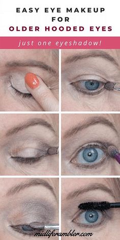 Senior Makeup Older Women, Best Eye Cream For Hooded Eyes, Makeup For Droopy Eyelids, Senior Makeup, Older Eyes, Drooping Eyelids