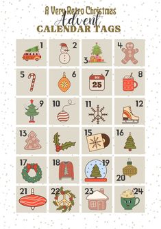 a very cute christmas calendar with different things to do in the holiday season on it