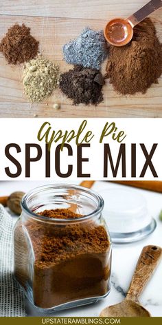 Apple Pie Spice Mix Diy Apple Pie Spice, Fall Spice Blend, Homemade Apple Pie Spice, All Spice Recipe Homemade, Apple Pie Spice Mix Recipe, Spice Recipes Homemade, Apple Pie Seasoning, Diy Apple Pie, Apple Pie Spice Recipe