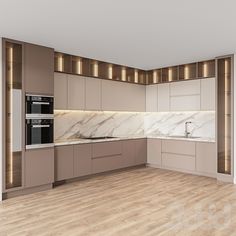 3d модели - скачать на 3ddd.ru Guzhina Moderne, Latest Kitchen Designs Modern, Neutral Kitchens, Modern Kitchen Apartment, 3d Kitchen Design, Kitchen Styling Modern, Kitchen 2024, Elegant Kitchen Design, Grey Kitchen Designs