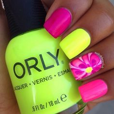 Nails Yellow, Fingernail Designs, Her Nails, Bright Nails, Neon Nails, Nail Polish Designs, Fabulous Nails