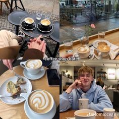 Fun Date Ideas Pictures, Different Date Ideas, Boyfriend Hangout Ideas, Coffee Date Ideas, Would You Date Him Board, Dream Date Ideas, Dream Dates Aesthetic, Coffee Date With Boyfriend, Couple Coffee Date Aesthetic