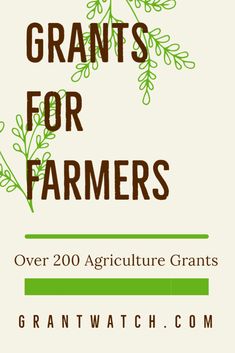 an image of the cover of grant's for farmers, with text over 20 agriculture giants