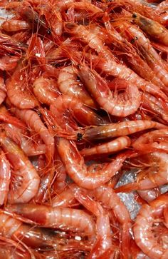 shrimp are being cooked and ready to be eaten