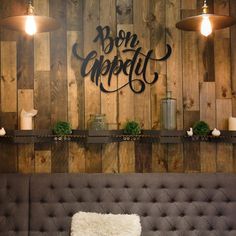 Bon Appetit - Metal Wall Art - Northshire Wall Art Typography Interior Design, Wood Typography, Outdoor Metal Wall Art, Metal Wall Sign, Restaurant Interior, Wall Art For Sale, Inspirational Wall Art, Modern Wall Decor, Hanging Wall Art