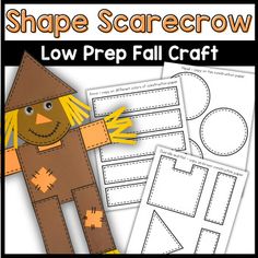 a paper scarecrow cut out with scissors