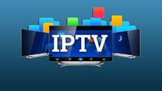 a tv with the words iptv on it