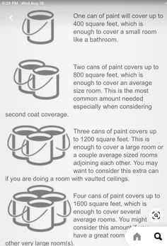 an info sheet describing how to use paint