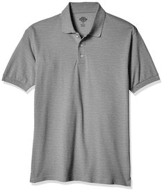 PRICES MAY VARY. Polo shirt with three-button placket and short sleeves Deliver classic style & long-lasting comfort every day Designed with quality and comfortable in mind Made with flex fabric and moisture-wicking materials 60% cotton, 40% polyester piqué knit; Wrinkle- and fade-resistant; easy-care stain-release; Tagless label; 1x1 rib knit collar and sleeve welt; Three button placket; signature taped neck; Dyed to match Dickies logo buttons; No exterior Dickies logo; Relaxed Fit Buttoned Short Sleeve Polo Shirt, Classic Gray Cotton Polo Shirt, Classic Gray Polo Collar T-shirt, Relaxed Fit Polo Shirt With Button Closure, Gray Relaxed Fit Cotton Polo Shirt, Big Shorts, Pique Shirt, Dickies Shorts, Shirt Tucked In