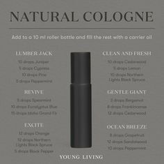 Cedarwood Essential Oil Young Living, Young Living Cedarwood, Essential Oil Cologne, Essential Oil For Men, Black Pepper Essential Oil, Essential Oil Combinations