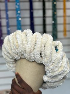 Hand crochet plush hat with x-large ruffles.  Available in one-size fits all, larger hats available upon request. Handmade Yarn Bucket Hat For Festival, Ruffled Bucket Hat One Size, Winter Ruffle Bucket Hat, Fluffy Bucket Hat Crochet, Ruffled Yarn Crochet Bucket Hat, Large Hats, Super Bulky, Hand Crochet, Ruffles