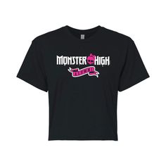 Be Yourself. Be Unique. Be a Monster. Show your love for Monster High with this juniors' graphic tee. Be Yourself. Be Unique. Be a Monster. Show your love for Monster High with this juniors' graphic tee.  Crewneck Short sleeves Cropped fitFABRIC & CARE Cotton, polyester Machine wash Imported Size: X Large. Color: Black. Gender: unisex. Age Group: kids. Material: Cotton Blend. Monster High Merch Clothes, Black Graphic Print Top For Cheerleading, Black Top With Letter Print For Cheerleading, Black Short Sleeve Tops For Cheerleading, Black Crew Neck T-shirt For Cheerleading, Black School Spirit Graphic Tops, Black School Spirit Tops With Graphic Print, Black Tops With Graphic Print For School Spirit, Black School Spirit T-shirt With Slogan