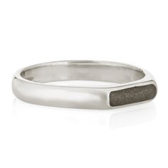 CBM-313 Created as a partner ring to my original Smooth Band Ring, this men's version of the piece offers a more substantial .925 sterling silver band embedded with a subtle ashes setting. Wear this memorial piece as your personal reminder of a deep connection with your loved one, now departed but forever adored. Dimensions:Setting: 12 x 3mmBand: 4mm All dimensions are approximate and may vary slightly with every casting This ring can be engraved with up to approximately 20 characters, including Minimalist Brushed Finish Promise Ring, Open Band Polished Signet Promise Ring, Polished Open Band Promise Signet Ring, Open Band Signet Promise Ring With Polished Finish, Sterling Silver Thick Band With Polished Finish, Gift Platinum Signet Ring With Polished Finish, Signet Open Band Ring For Promise, Platinum Signet Ring With Polished Finish As Gift, Sterling Silver Engraved Promise Ring With Thick Band