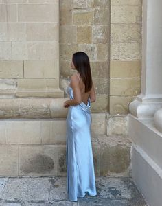 Blue Beach Formal Dress, Light Blue Maxi Dress, Spring Mini Dresses, Charcoal Clothing, Blue Silk Dress, Blue Dress Formal, Blue Maxi Dress, Prom Dress Inspiration