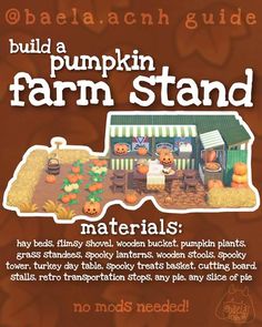 a pumpkin farm stand with instructions on how to build it