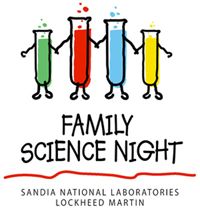 the logo for family science night