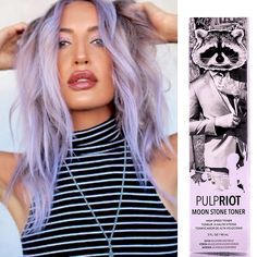 Pulp Riot High Speed Toner 90ml - Moonstone. Moonstone A Pale Violet Undertone Toner, Perfect For Removing Pale Yellow Tones And Creating Beautiful Metallic Blonde Results. Each Tube Is 90ml, So You Can Get Multiple Uses Out Of Each One. Pulp Riot Is Designed For Hair Artists To Create Stunning Vivid Colours Without Damaging The Hair. Formulated From High Quality Vegan Ingredients, The Conditioning Base Leaves Hair In Beautiful Condition With Intense Pigment, High Shine And Long-Lasting Results! Pulp Riot Hair, Vegan Ingredients, Pulp Riot, Hair Color For Women, Tone Hair, Yellow Tones, Artistic Hair, Pale Yellow, For Hair