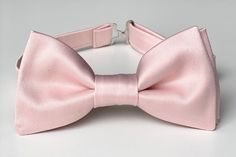 Your guy will look so handsome when he shows up wearing this petal bow tie! Our satin bow tie is a great choice for family photos, wedding, ring bearer outfit, birthday celebration or any other special occasion. **Please Specify Above** BOW TIE- clip-on style/or pre-tied style Baby: newborn- 1Y * Bow Tie: 3in wide Toddle: 2 years- 5 years Bow Tie: 3.5in wide Kids: 6years-12years * Bow Tie: 4in wide Teen/Adult- up to 6.3ft tall * Bow Tie: 5in RUSH MY ORDER- Please, contact us to be sere if your o Pink Bow Tie Wedding, Pink Prom Shoes, Light Pink Bow Tie, Sleeping Beauty Wedding, Light Pink Bow, Ring Bearer Flower Girl, Toddler Bow Ties, Bow Ties For Men, Light Pink Wedding