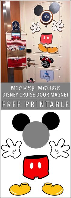 mickey mouse door magnets with free printable