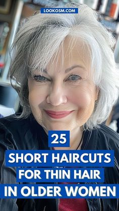 [Sponsored] Explore 40 Chic Short Haircuts Tailored For Thin Hair, Ideal For Older Women Seeking A Youthful And Voluminous Hairstyle! Whether You Prefer Asymmetrical Cuts Or Soft Waves, These Styles Enhance Texture And Fullness Beautifully. DonT Miss Out  Click The Pin To Uncover Your Next Signature Haircut And Follow Us For Daily Hair Tips. #Haircutsforthinhair #Shorthairforolderwomen #Hairtexture #Voluminoushair #Hairfashion #shortsassyhairolderwomenhairstyles Short Hairstyle Older Women Fine Hair, Womens Short Haircut For Thinning Hair, Woman Over 70 Hairstyles, Short Hair Cuts Thinning Hair, Partial Wigs For Women, Best Hair For Thinning Hair, Hairstyles Thinning Hair On Top, Thinning Hair Cuts For Women, Hair For Older Ladies