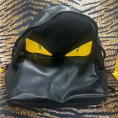 Fendi Monster Backpack In Great Condition. Comes With Entrupy Certificate Of Authenticity Monster Backpack, Fendi Monster, Certificate Of Authenticity, Fendi Bags, Limited Time, Fendi, Backpacks, Black, Color