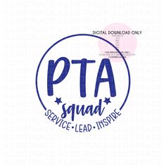 the pta squad logo on a white background