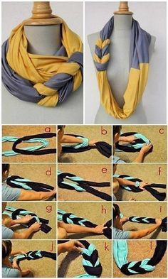 how to tie a scarf with hair