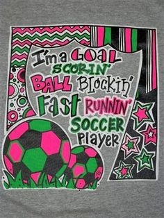 a t - shirt with the words i'm goal and soccer balls on it