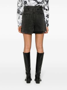 IRO Gennya Denim Shorts - Farfetch Yoko London, City Dress, Summer Beach Wear, Ballet Flat Shoes, Ski Wear, Grey Cotton, Lady Dior, Welt Pockets, Jacket Tops