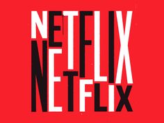 the netflix logo is shown in black and white on a red background with text that reads netflix