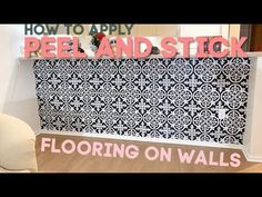 how to apply peel and stick flooring on walls - diy home decor ideas