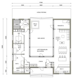 the floor plan for a two bedroom apartment with an attached kitchen and living room area