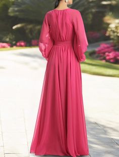 A-Line Wedding Guest Dresses Elegant Dress Holiday Cocktail Party Floor Length Long Sleeve V Neck Chiffon with Ruched Wedding Guest Dresses Elegant, Party Floor, Holiday Cocktail Party, Holiday Cocktail, Evening Dress Floor Length, Wedding Guest Dresses, Dresses Elegant, Holiday Cocktails, Elegant Dress