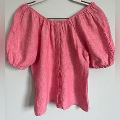 Brand New J. Crew Pink Blouse! Never Worn Before! Nwt Size 2 Pink (50% Off!) Black Chiffon Blouse, One Shoulder Ruffle Top, Light Pink Tops, Ruffle Trim Top, Metallic Blouses, Dressy Shorts, Orange Blouse, Ruffle Sleeve Blouse, Collar Sweater