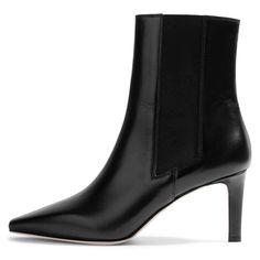 Handcrafted US sizing. Fits true to size. Heel Height: 2.36" / 60 mm approx Product measurements were taken using size 8. Please note that measurements may vary by size. Elegant Fitted Ankle-high Chelsea Boots, Elegant High Ankle Black Chelsea Boots, Elegant High Ankle Chelsea Boots In Black, Elegant Ankle-high Chelsea Boots Medium Width, Elegant Medium Width Ankle-high Chelsea Boots, Chunky Heel Platform Boots, Black Pointed Toe Heels, Purple Square, Low Heel Ankle Boots