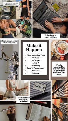 Study, workout, vision board, motivation, discipline, aesthetic Vision Board Themes, Fitness Vision Board, Career Vision Board, Dream Vision Board, Remember Why You Started, Vision Board Affirmations