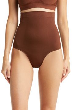 Designed to comfortably smooth the tummy and backside, these double-layer shaping briefs are your go-to for a sleek look under everyday outfits. 90% nylon, 10% spandex Machine wash, tumble dry Imported Compressive Shapewear Hosiery, Compressive High-waist Shapewear Bottoms, Solid High-cut Leg Smoothing Bottoms, Shaping High-cut Leg Solid Bottoms, Solid Smoothing High-cut Leg Bottoms, Shapewear Bottoms With Contoured Waistband And Stretch, Solid Color High-cut Leg Smoothing Bottoms, Compressive Shapewear Bottoms With Wide Waistband, Second-skin Shapewear With Full Coverage