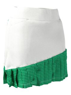 This Callaway women’s golf skort pops with a fashionable pleated skirt detail in a colorful geometric print. A TrueSculpt™ panel helps to slim and smooth your shape while added stretch gives you the flexibility you need to bend and swing comfortably. This stylish 17” golf skort is equipped with Opti-Dri™ moisture-wicking technology for on-course comfort and jersey fabrication that feels soft against the skin. 58% Polyester / 12% Elastane Jersey fabrication is soft and smooth, providing comfort f Golf Apparel, Golf Skort, Geo Print, Golf Outfit, Bright Green, Geometric Print, Pleated Skirt, Bend, Moisture Wicking