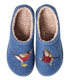 Women's Daybreak Scuffs, Motif Comfortable Blue Winter Slippers, Casual Indoor Slippers With Plush Lining, Casual Slippers With Plush Lining For Indoor Use, Casual Plush-lined Slippers For Indoor Use, Casual Multicolor Winter Slippers, Casual Indoor Winter Slippers, Casual Winter Indoor Slippers, Casual Indoor Slippers With Snug Fit, Casual Snug Slippers For Indoor Use