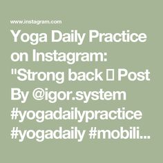 Yoga Daily Practice on Instagram: "Strong back 🫡

Post By @igor.system 

#yogadailypractice #yogadaily #mobility #backpain #backpainrelief #backpainexercises #backproblems #backrehab #upperback #upperbackpain #upperbackpainrelief #strongback"