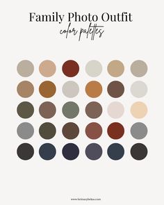 the family photo outfit color palettes