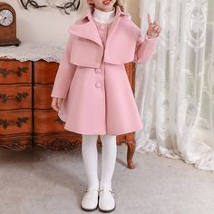 Season:Winter,Fall; Fabric:Polyester; Sleeve Length:Long Sleeve; Look After Me:Machine wash; Gender:Girls'; Size Suggestion:standard size, select your usual size; Style:Cute,Adorable; Elasticity:Micro-elastic; Occasion:Daily; Kids Apparel:Coat; Age Group:Kids; Outerwear Length:Regular; Fit Type:Regular Fit; Pattern:Plain; Age:3-12 Years; Front page:FF; Listing Date:12/13/2021; Bust:; Length:; Waist: Long Sleeve Dresses Fall, Kids Coats Girls, Cute Coats, Dress Hat, Girls Clothing Sets, Girl Coat, Dresses Kids Girl, Spring Summer Dress, Dress Hats