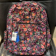 Vera Bradley Lighten Up Grand Backpack Petite Vines Nwt If You Are Going Back To School Or If You Have A Little One, This Backpack Is Perfect For You. There Are Many Compartments And Many Areas To Store Various Items. You Will Love This New Addition. All Items Come From A Clean, Smoke Free Home. Please Check Out Photos For More Details. Rectangular Purple Backpack For On-the-go, Purple Rectangular Backpack For On-the-go, Purple Backpack With Zipper For On-the-go, Purple Backpack With Zipper Closure For On-the-go, Purple Travel Backpack With Zipper Closure, Purple Backpack With Zipper Closure For Travel, Casual Purple Backpack For On-the-go, Vera Bradley Backpack Campus, Vera Bradley Disney