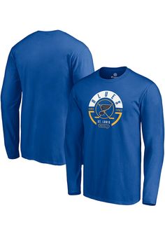 Show off your team pride in this St Louis Blues Blue Long Change Long Sleeve T Shirt! This STL Blues Long Sleeve Tee features a lightweight, cotton material with a crew neckline and screen printed team graphics. Make sure everyone knows you root for the Blues with this Blue STL Blues T Shirt. Long Live the Note! Classic styling, Crew neckline, Screen print team graphic on chest, Tagless collar, Unisex, Fit: True to Size, 100% COTTON, Machine Washable, 4 Stl Blues, St Louis Blues, The Blues, Long Live, Blue T, Blue Tshirt, Screen Print, St Louis, Blue Man