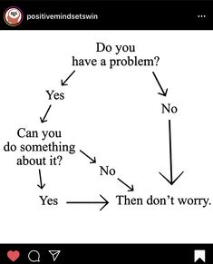 a diagram with the words do you have a problem? yes can you do something about it?