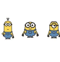 three minion characters with different expressions