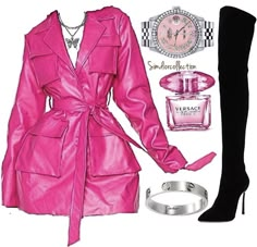 Pink Outfits Black Women Concert, Pink Performance Outfit, Designer Fitted Pink Outerwear, Jayda Wayda Pink Outfit, Luxury Pink Long Sleeve Outerwear, Black Woman Luxury Aesthetic Pink, Trendy Fashion Outfits, Teenager Outfits, Performance Outfit