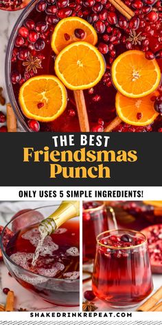 the best christmas punch recipe with oranges and cranberries