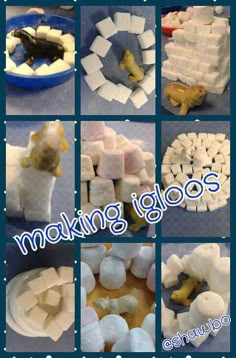 the process of making marshmallows is shown here